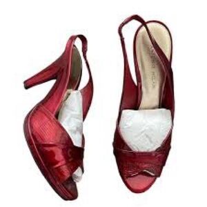 Wine Red Antonio Melani Sling Back Heels